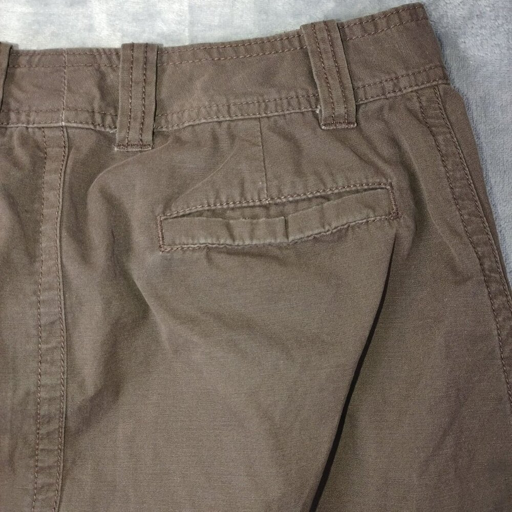 J Crew Womens‎ Button Front Mini Skirt Brown Size 4 100%Cotton Casual Preppy Y2K - Picture 8 of 9